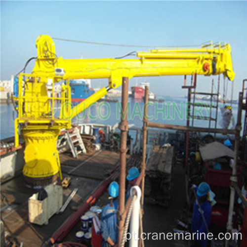 Plataforma do navio do guindaste de carga da lança telescópica marítima 1T30M